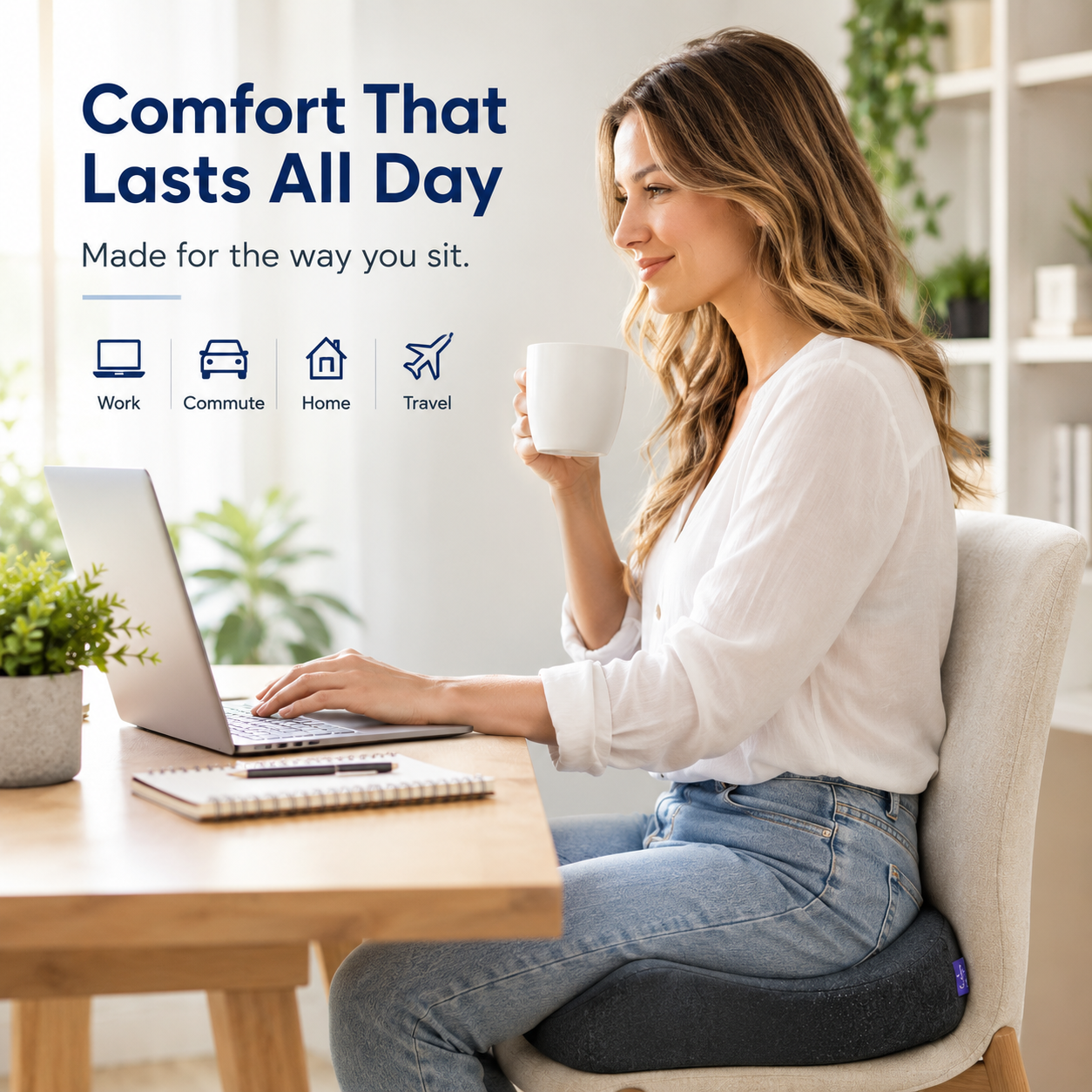 CloudSeat™ | Ergonomic Memory Foam Seat Cushion