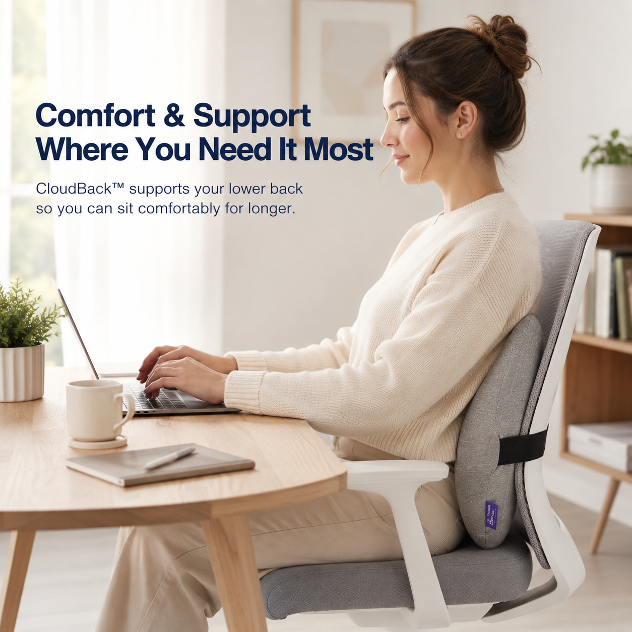 CloudBack™ | Ergonomic Memory Foam Lumbar Cushion